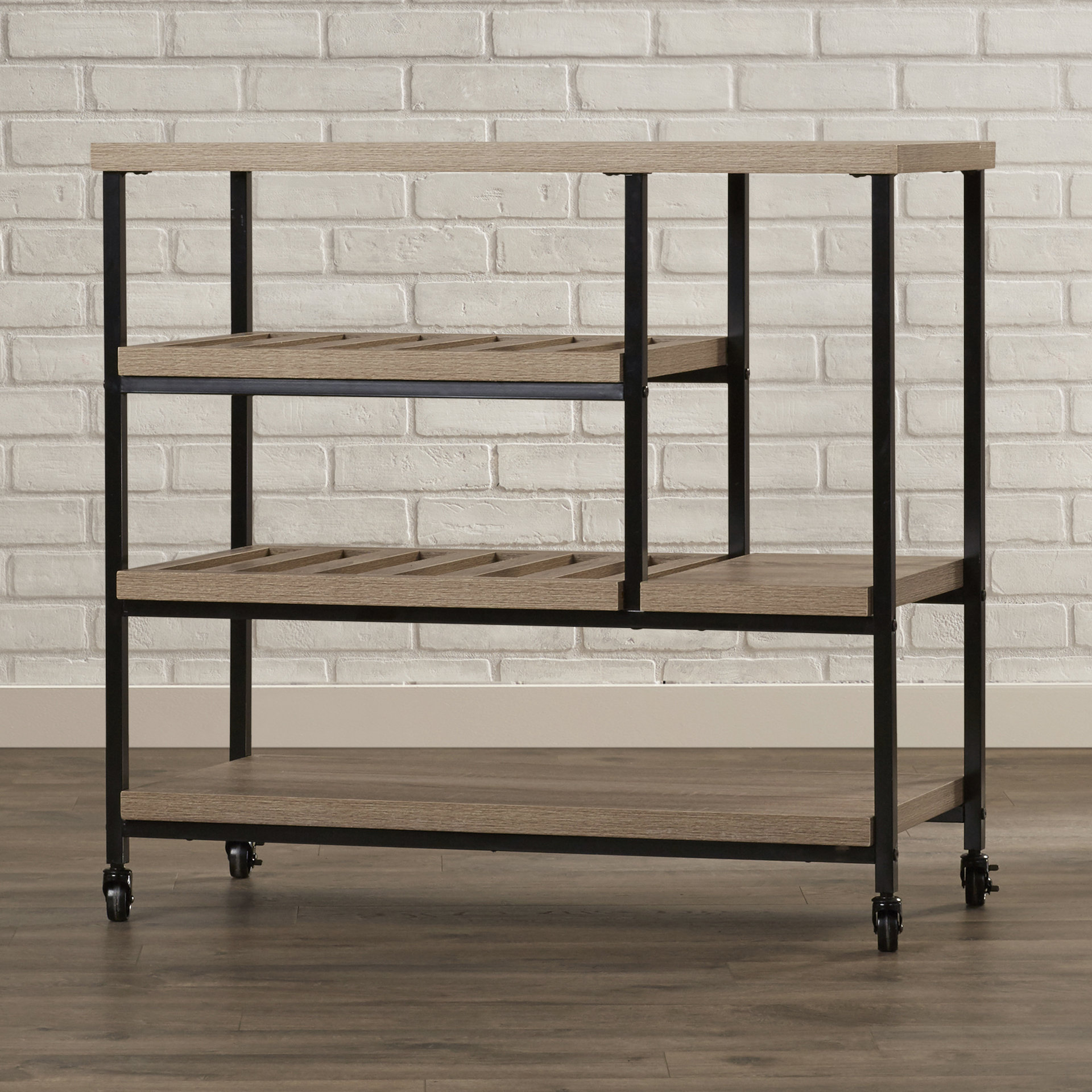 Landis Kitchen Cart With Wooden Top Landis Kitchen Cart With Wooden Top
