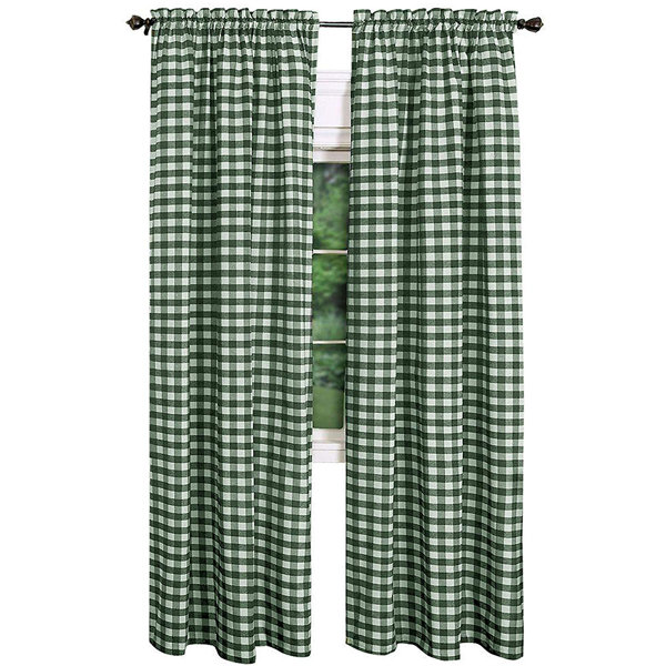 Green Gingham Curtains Wayfair