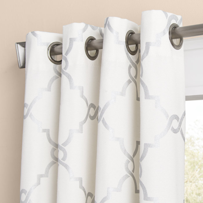 Winnett Geometric Semi Sheer Grommet Curtain Winnett Geometric Semi Sheer Grommet Curtain