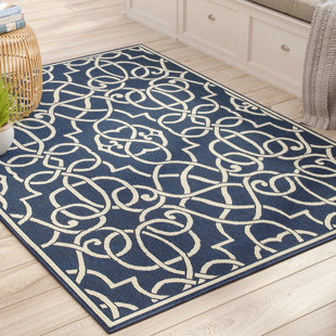 Kailani Blue Indoor/Outdoor Area Rug Beachcrest Home Fashion and beautiful backpack