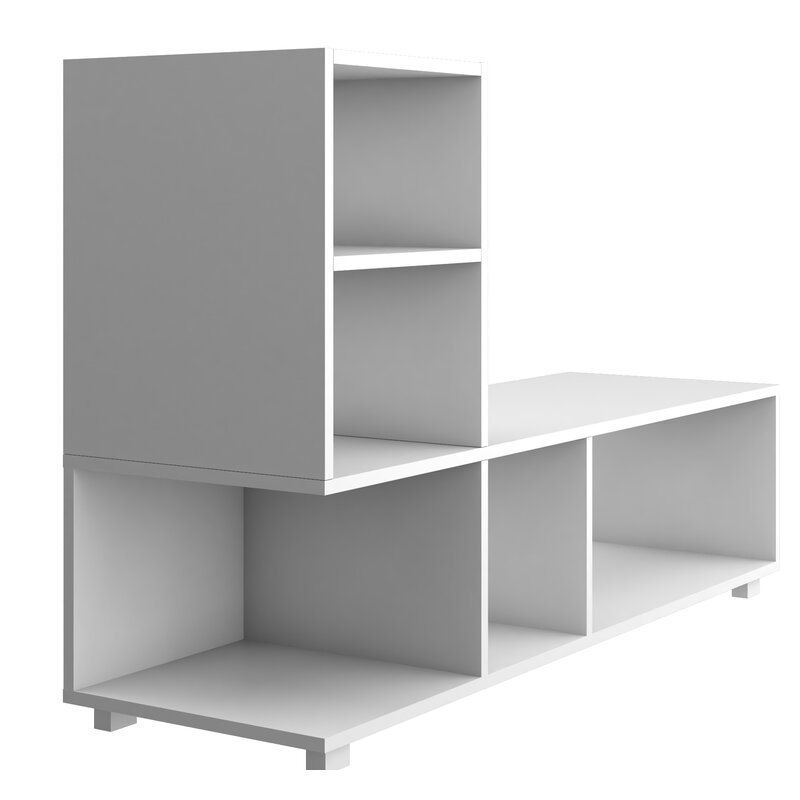 Ebern Designs Raul Mid Century Modern Step Bookcase Wayfair Ca