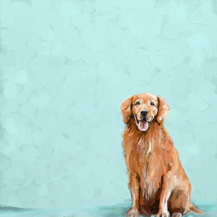 Golden retriever art print clearance