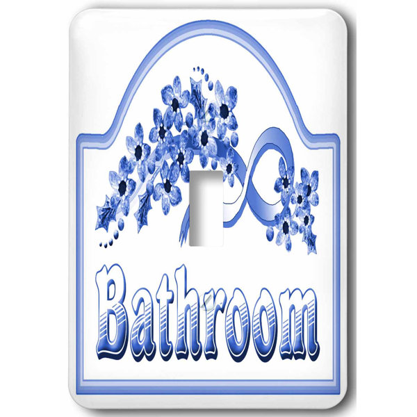 3drose Victorian Bathroom Sign 1 Gang Toggle Light Switch Wall Plate Wayfair