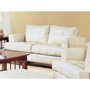 Granville Bonded Leather Loveseat by Ebern Designs