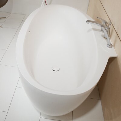 Aquatica Sensuality-Wht Freestanding Solid Surface Bathtub