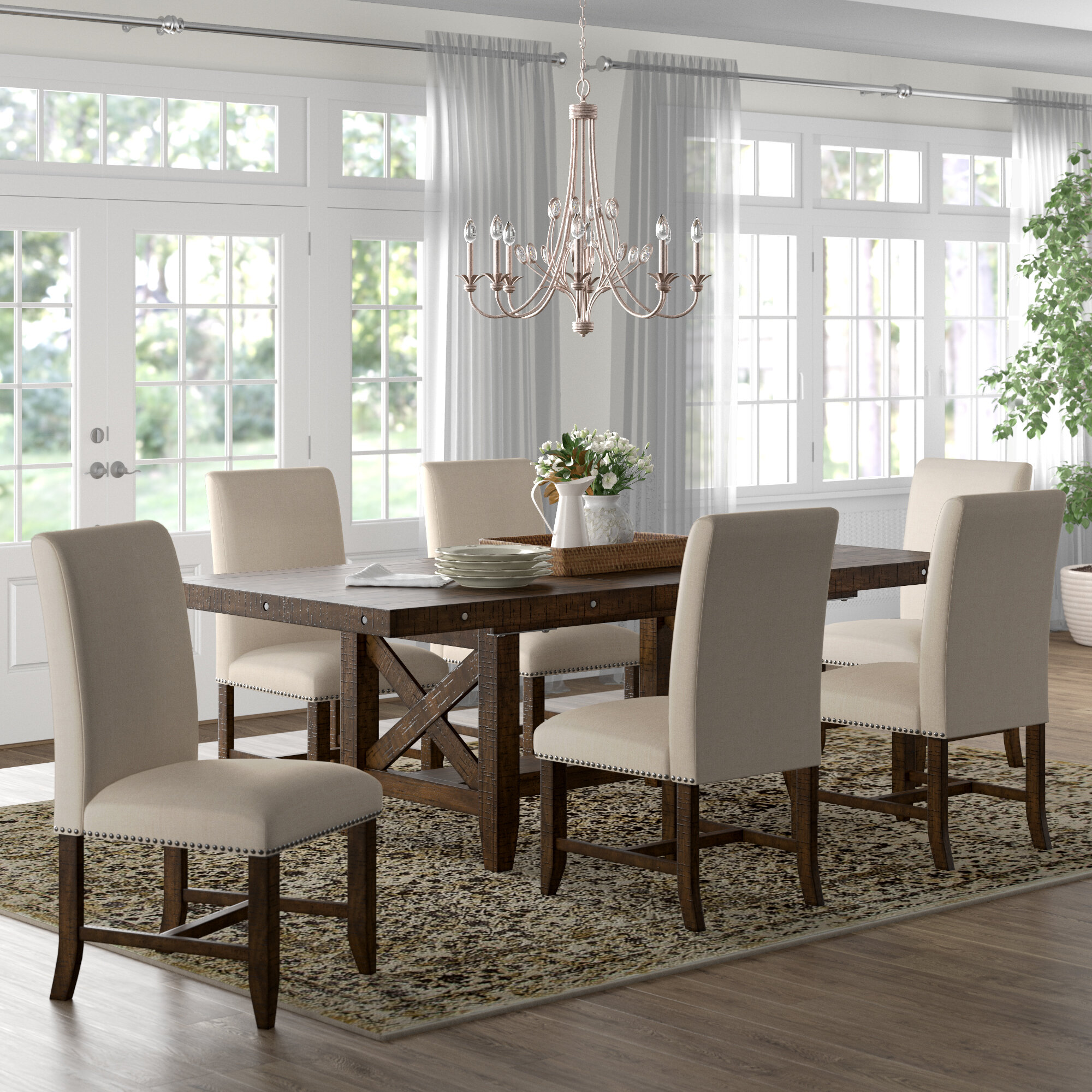 Three Posts Melstone 7 Piece Dining Set Reviews