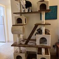 87.5 Go Pet Club Huge 87.5 in Beige / Brown Cat Tree Condo House Furniture