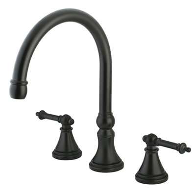 Tuscany Double Handle Roman Tub Faucet Kingston Brass Finish Oil