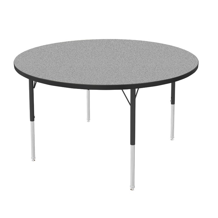 21-30 Standard Size Fusion Maple/Black MGxx2277-50-BBLK Height Adjusts from Tabletop Made in The USA Marco Group 48 Half Round Adjustable Height Activity Table 