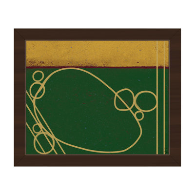 Circles on Emerald Framed Painting Print on Canvas Click Wall Art