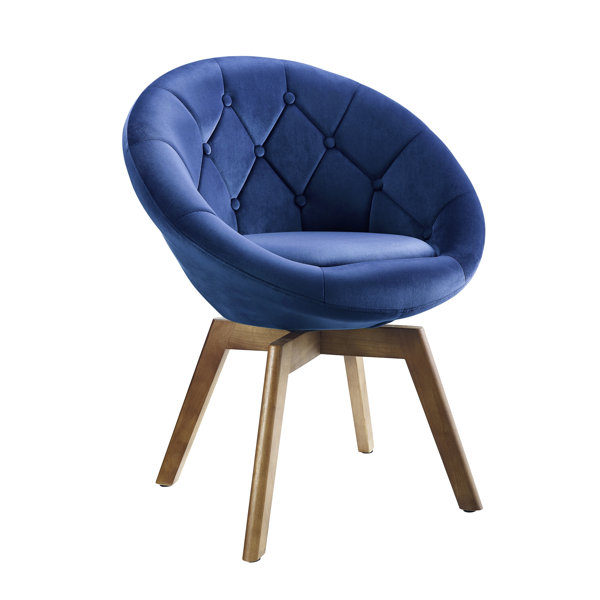 navy blue velvet swivel chair