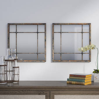 East Urban Home Quatrefoil Foliage V Coastal Frameless Wall Mirror Wayfair
