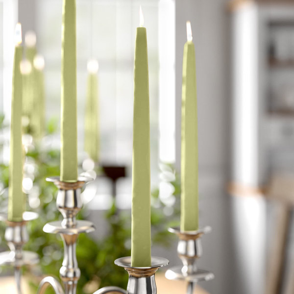 24 Rose Gold Premium 10" Taper Candles Unscented Dinner Party Wedding Decoration 