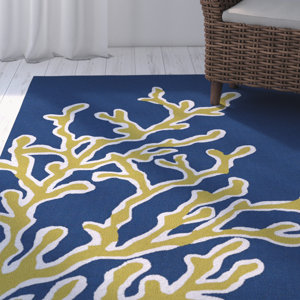 Claysburg Hand-Tufted Blue Indoor/Outdoor Area Rug