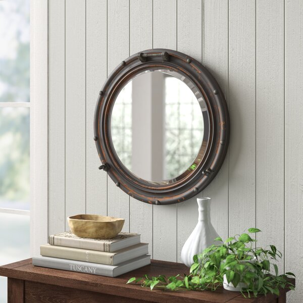 Hernandez Traditional Beveled Distressed Accent Mirror ...