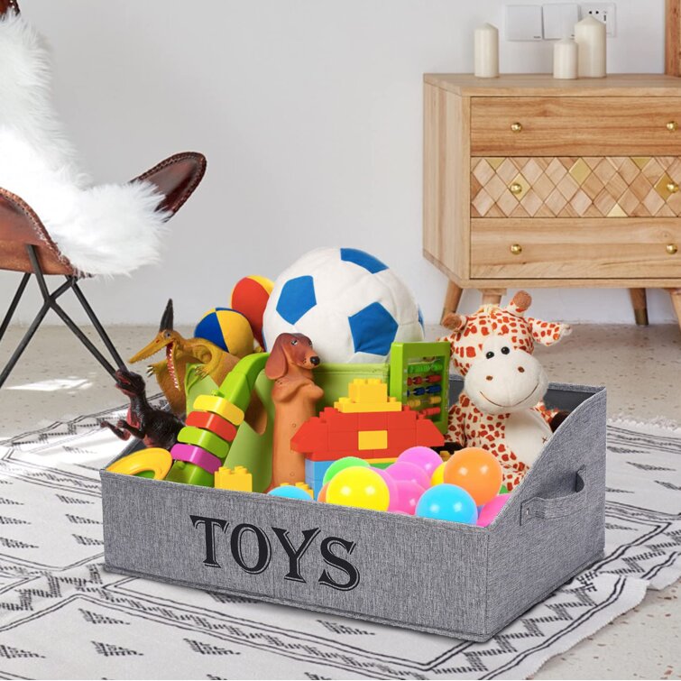 Wood Multi Bin Box Large Toy Storage Rock Children Kids Organizer Space Saver 