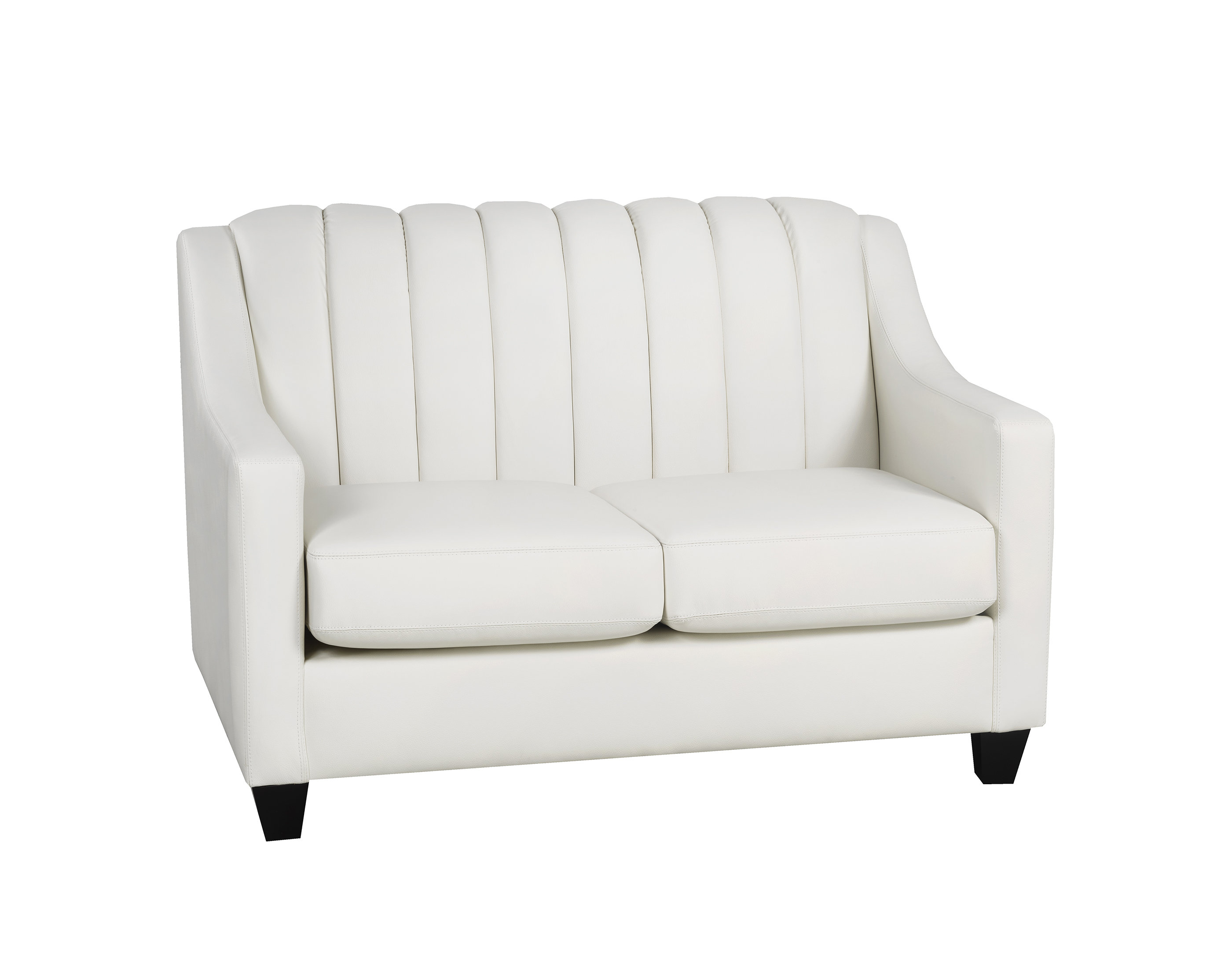 Charlton Home Conkling 53 Wide Leather Match Square Arm Loveseat Wayfair