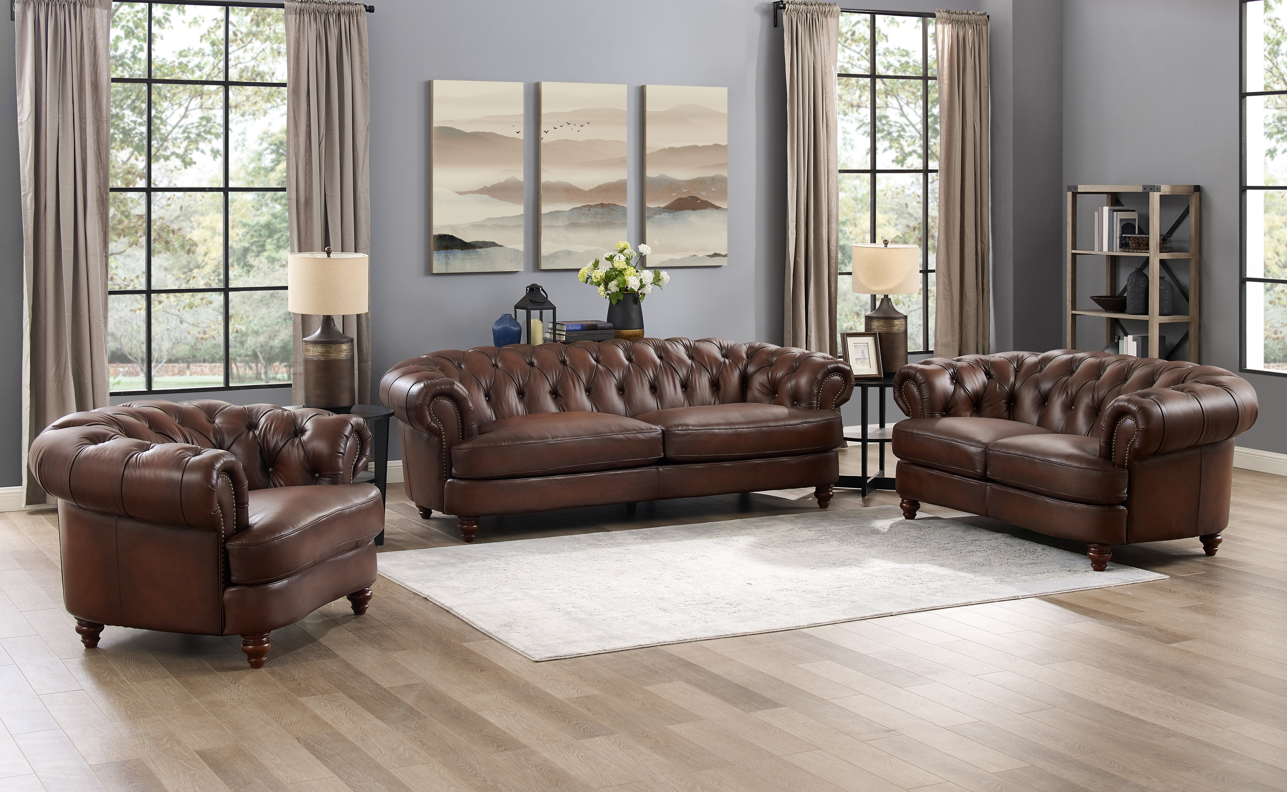 Basso 5 Piece Leather Living Room Set Basso 5 Piece Leather Living Room Set