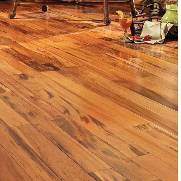 Easoon Usa 5 Engineered Brazilian Tigerwood Hardwood Flooring In Easoon Usa 5 Engineered Brazilian Tigerwood Hardwood Flooring In Natural Wayfair