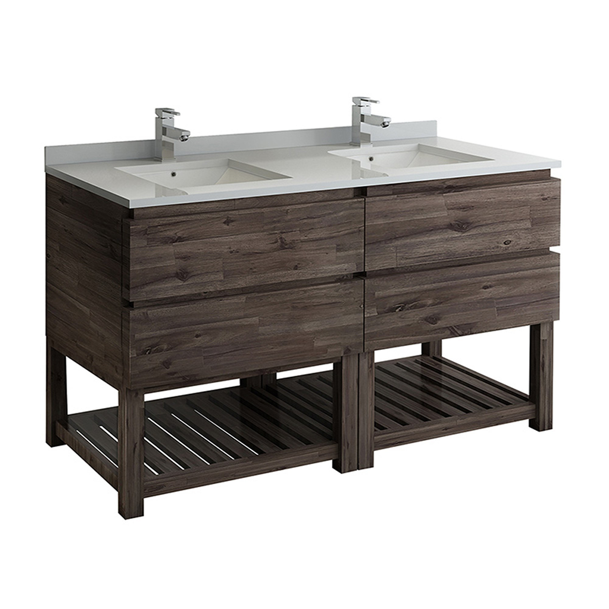 Fresca Formosa Floor Standing Open Bottom 60" Double Bathroom Vanity