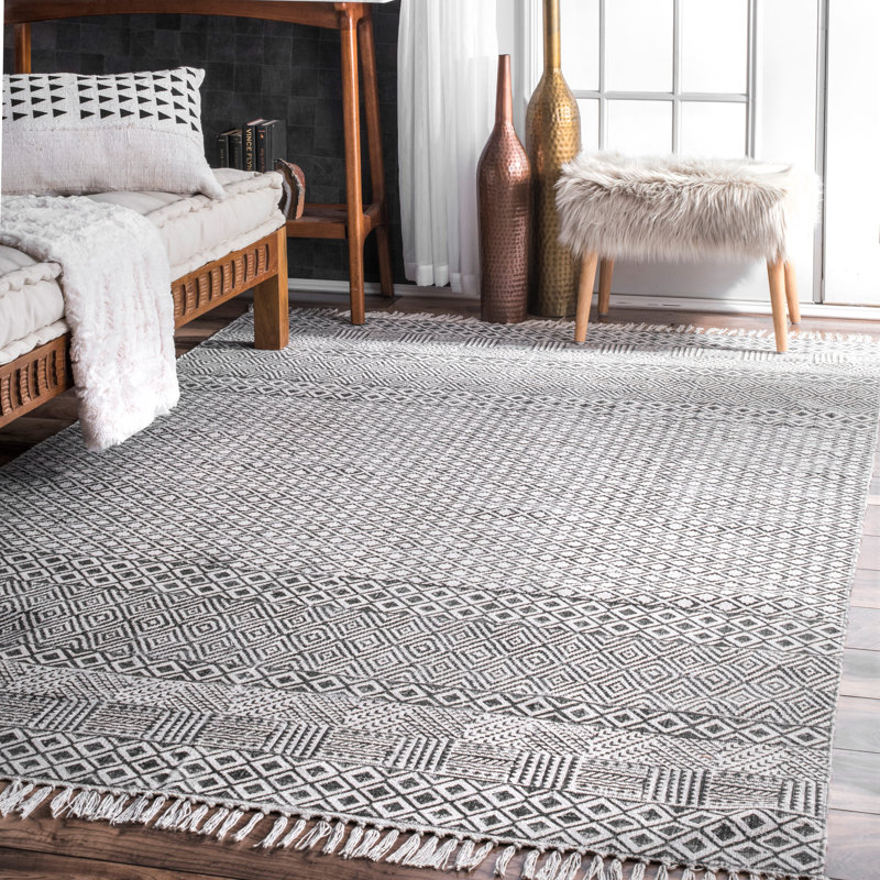 Laurel Foundry Modern Farmhouse Lindy Geometric Handmade Flatweave Light Gray Area Rug Reviews Wayfair