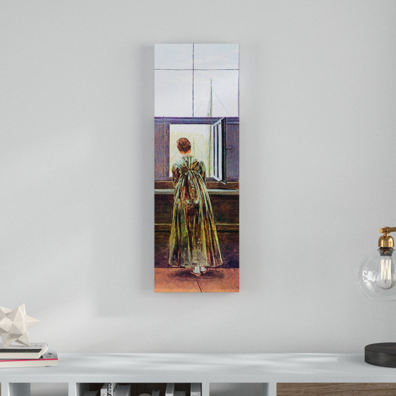 East Urban Home Gerahmtes Leinwandbild „Alte Meister Frau