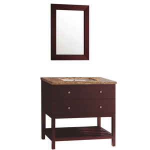 Barney 36'' Single Bathroom Vanity Set with Mirror