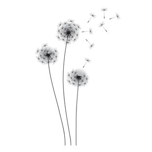 Vinyl Decal Dandelions Blowing 5 Foot