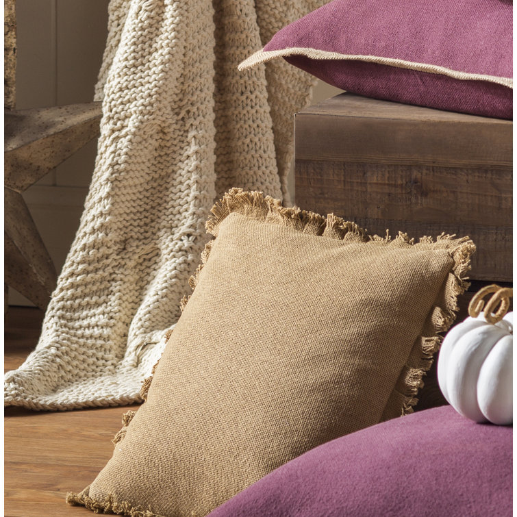 burlap decorative pillows