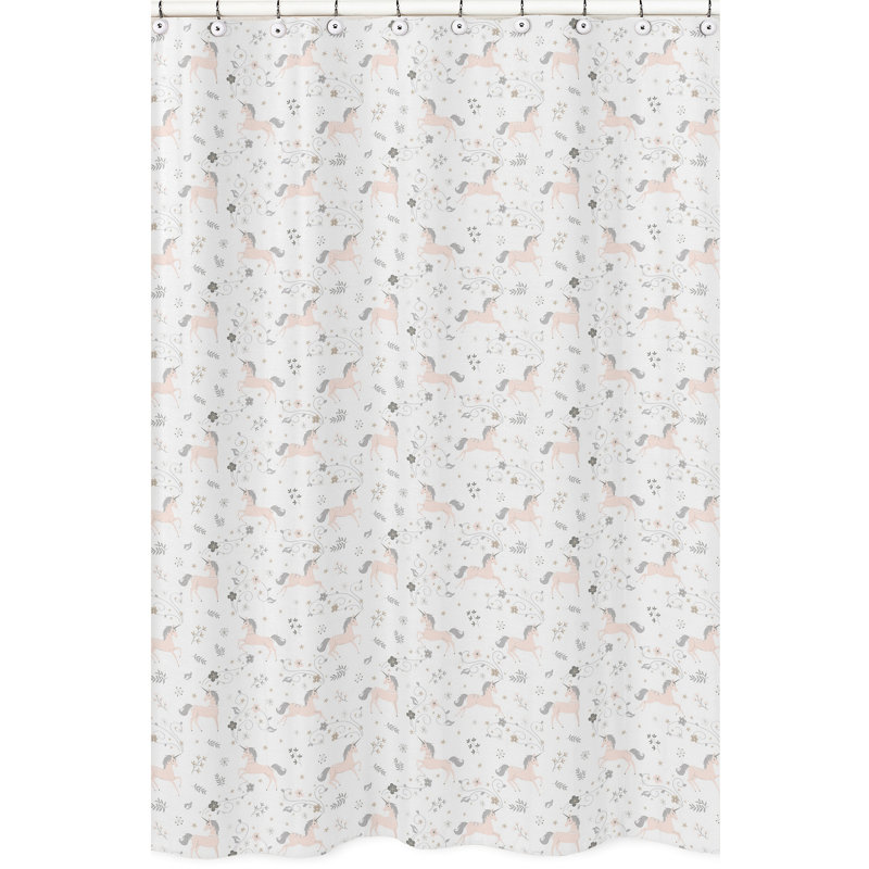 Sweet Jojo Designs Unicorn Single Shower Curtain Reviews Wayfair