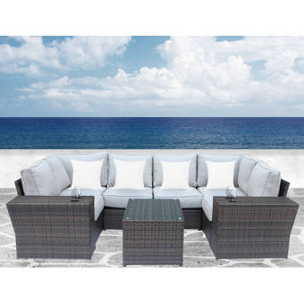 Winsford 9 Piece Sectional Seating Group With Cushions Joss Main