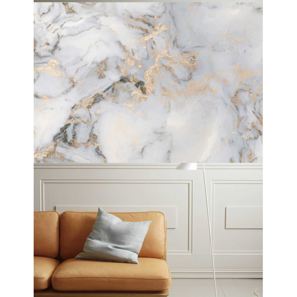 Everly Quinn Lemoore Peel And Stick White Marble Pattern Gold Abstract Removable Wallpaper Reviews Wayfair Each option we offer has different width and height and different number of rolls based on the size you will choose.give your walls a spectacular look with this white marble pattern gold abstract removable peel and stick wallpaper. lemoore peel and stick white marble pattern gold abstract removable wallpaper