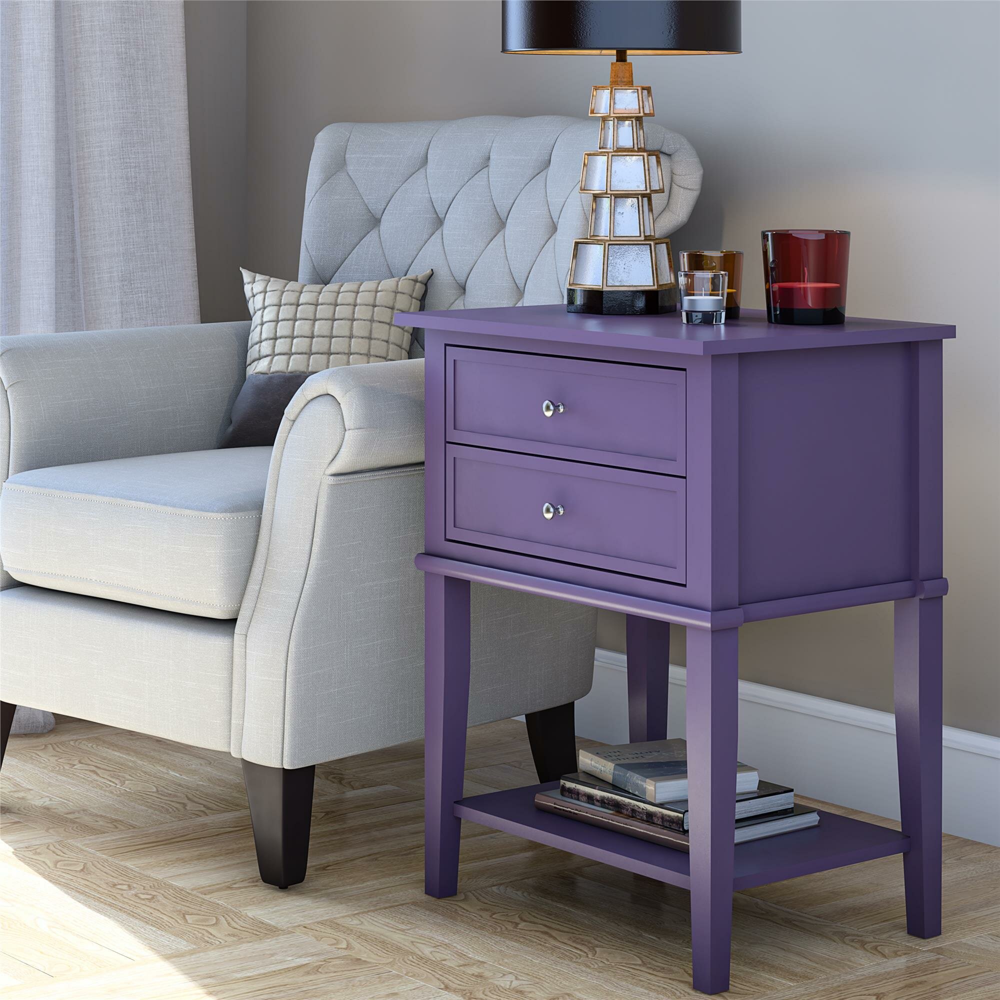 Beachcrest Home Dmitry 2 Drawer End Table Reviews Wayfair