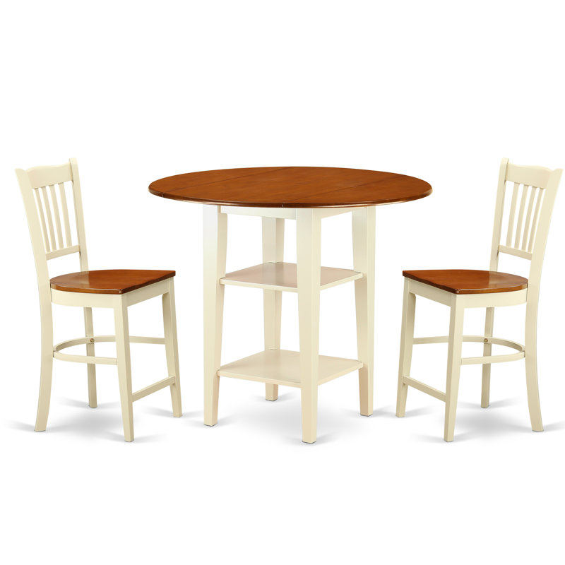 Charlton Home Tyshawn Counter Height 3 Piece Pub Table Set Wayfair