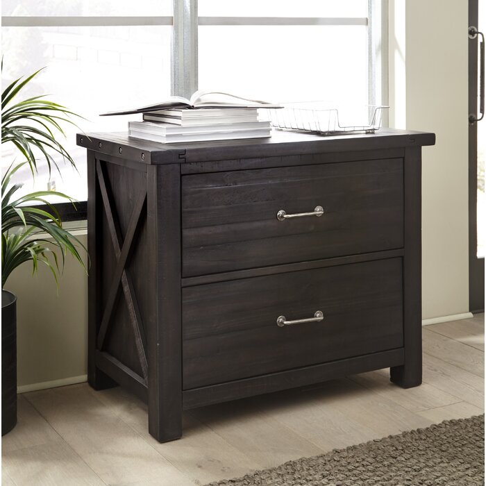 Laurel Foundry Modern Farmhouse Langsa Solid Wood 2 Drawer Lateral