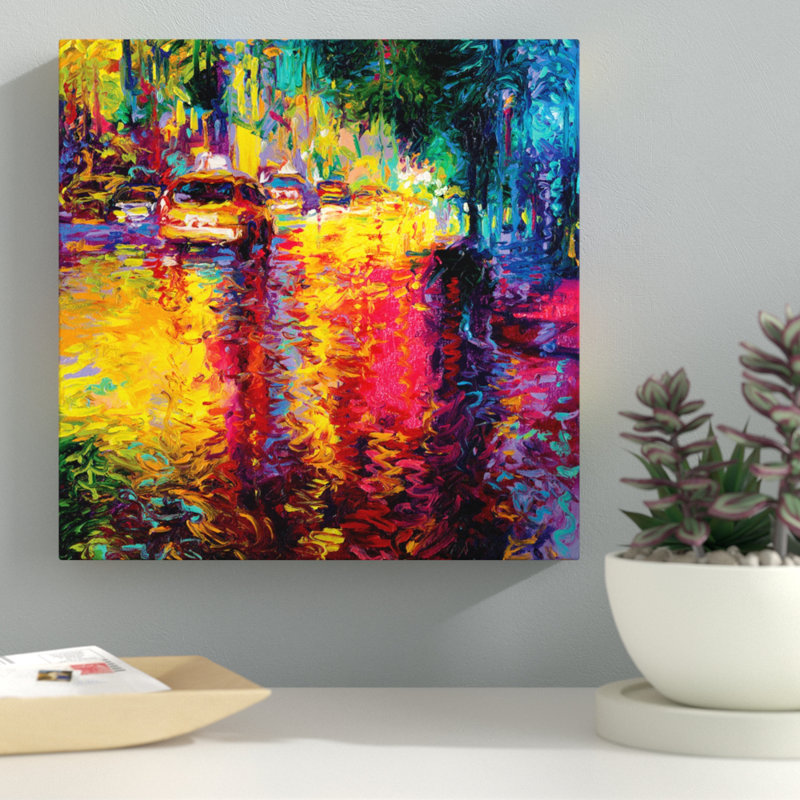 Latitude Run Iris Scott Taxi Jungle Painting On Wrapped Canvas