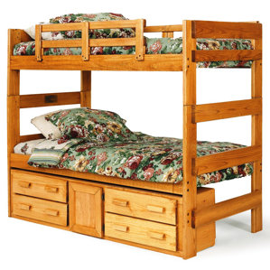 Extra Tall Twin over Twin Bunk Bed wit..