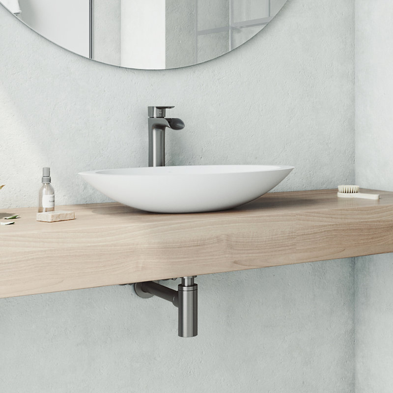 Vigo Handmade Wisteria Stone Oval Vessel Bathroom Sink With Faucet Reviews Wayfair