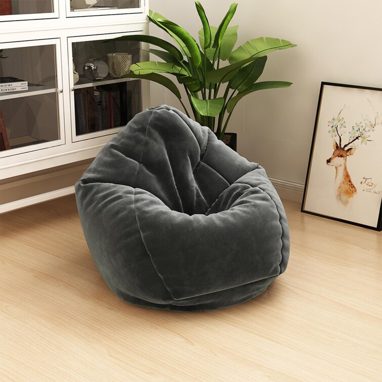 Home Decor Large Classic Round Back Memory Foam Furniture Mint Green Bean Bag Sofa Chair for Living Room with Removable Cover Casual Comfortable Lightweight Durable Large Bean Bag Chairs for Adults 