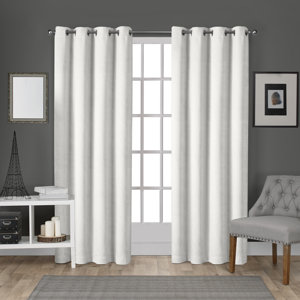 Rossum Solid Room Darkening Grommet Curtain Panels (Set of 2)