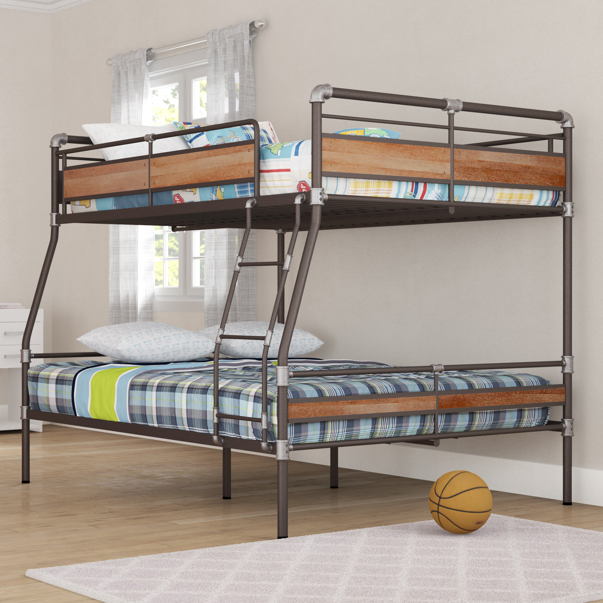 full over queen bunk bed with trundle