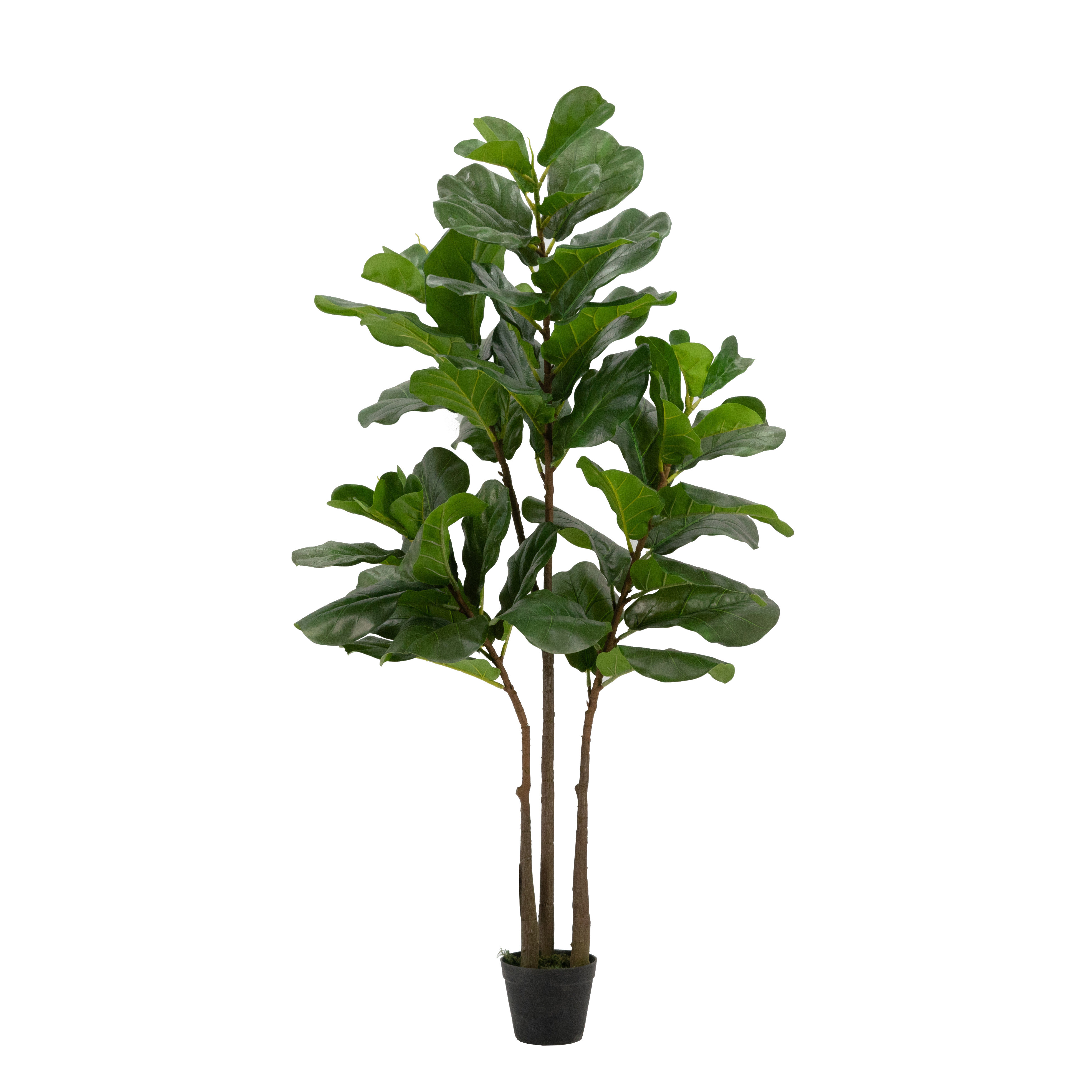 Joss & Main Faux Fiddle Leaf Fig Tree in Cement Pot Wayfair