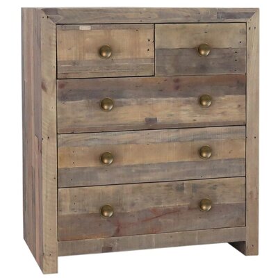 Abbey 5 Drawer Chest Mistana Color Brown Unfinished