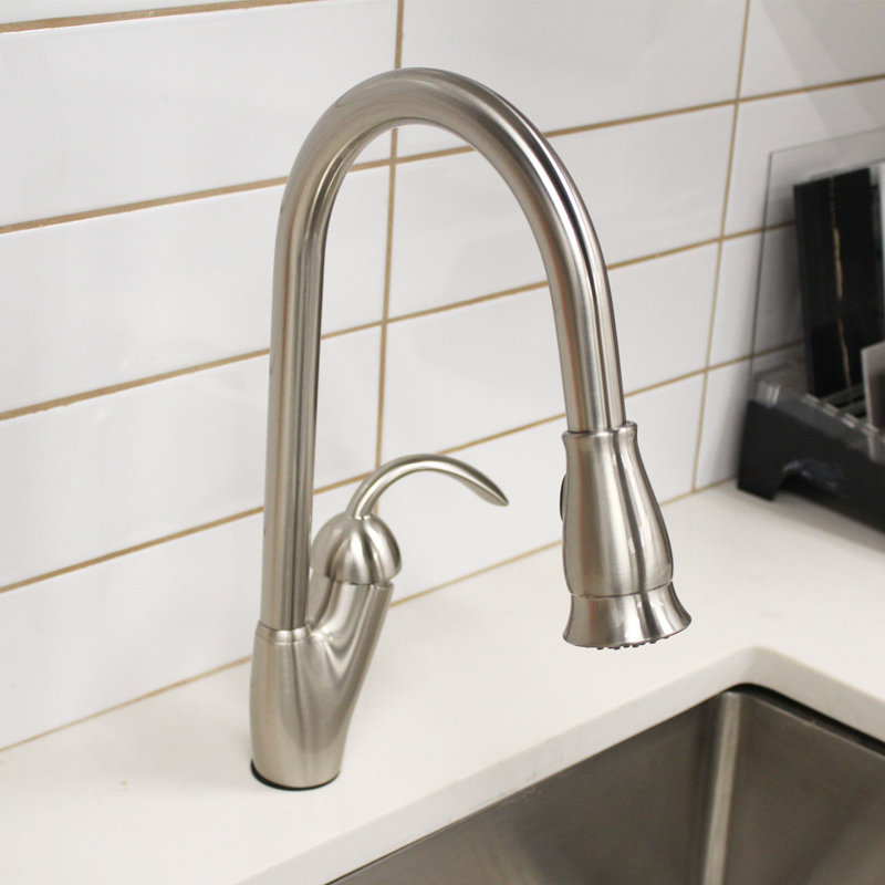 Dowell Pull Out Single Handle Kitchen Faucet Wayfair
