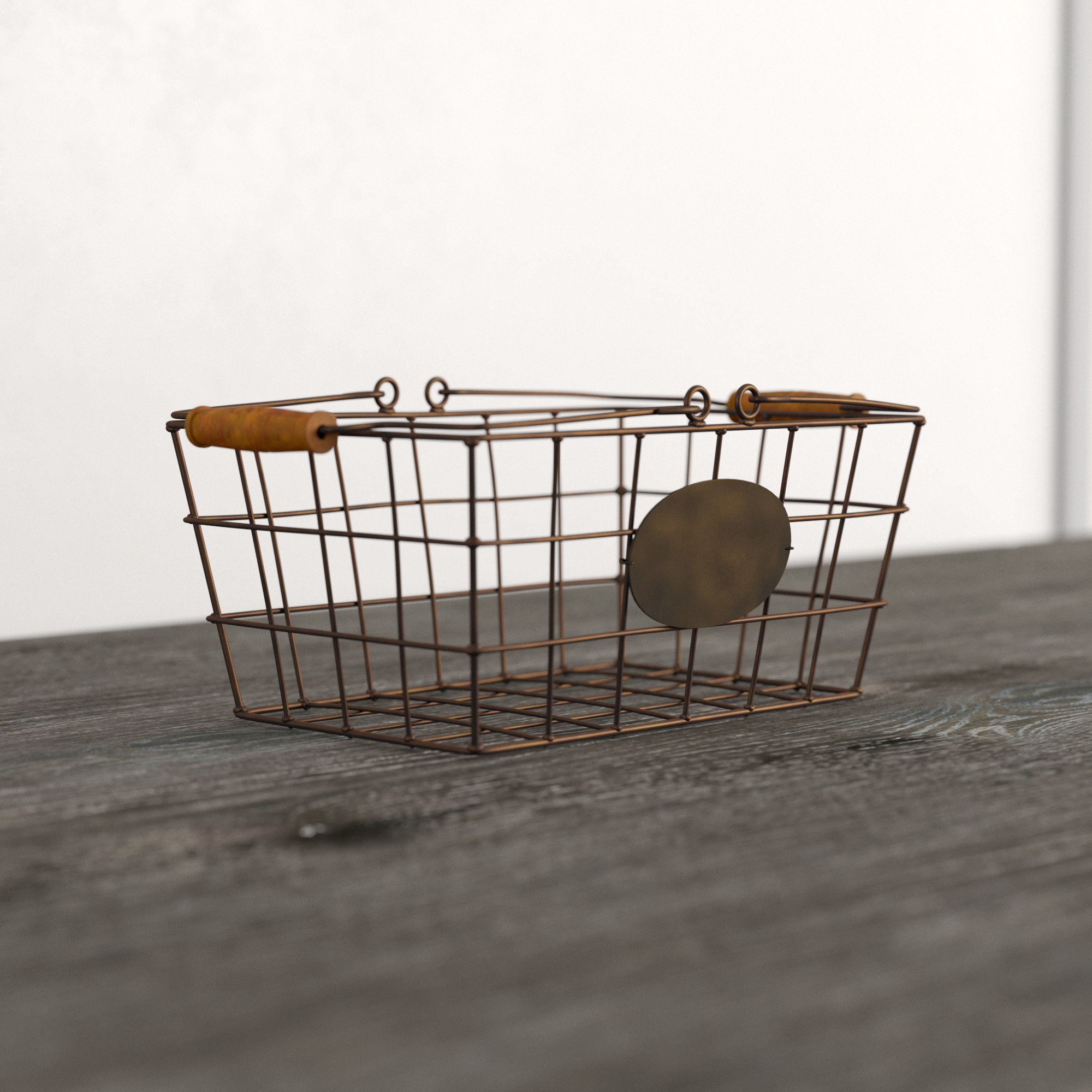 Three Posts Decorative Storage Metal Basket Reviews Wayfair