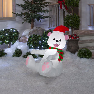 outdoor christmas teddy bear