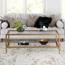 brass frame coffee table