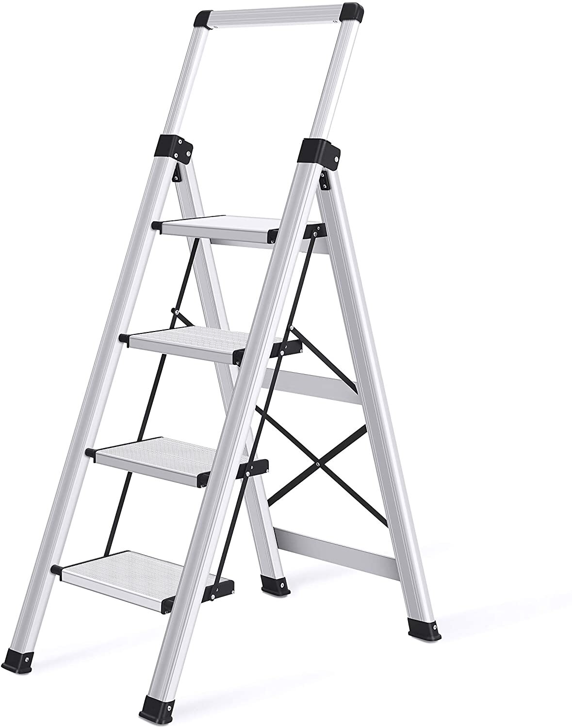Folding Aluminium 2 3 4 5 6 7 8 Step Steel Stool Tread 2 Step Ladders Safety DIY 