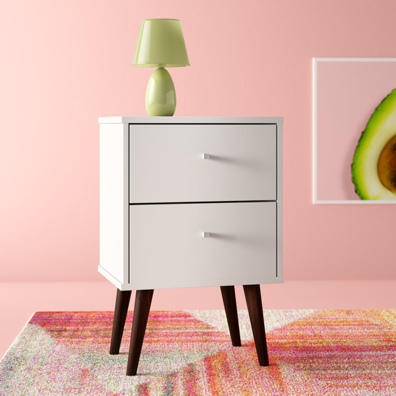 Hashtag Home Allegra 2 Drawer Nightstand Reviews Wayfair