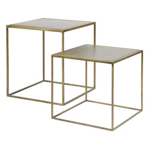 Check price and read more information from recommend store. 2-tlg. 2 Satztische Metallic von Woood